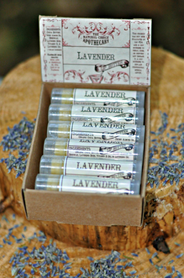 Lavender Lip Butter, 12 Pack of Herbal Infused Lip Balm, Natural Lip Balm, Calming Aromatherapy Balm, Handmade The Natural Choice Apothecary