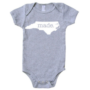 North Carolina 'Made.' Cotton One Piece Bodysuit - Infant Girl and Boy