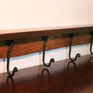 Decorative Wooden Shelf with Natural Edge