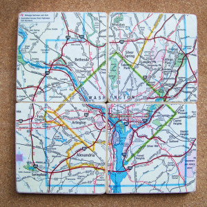 Washington D.C. Map Coasters