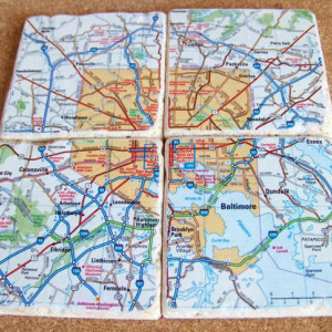 Baltimore Map Coasters