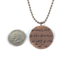 Go Confidently Hand Stamped Necklace