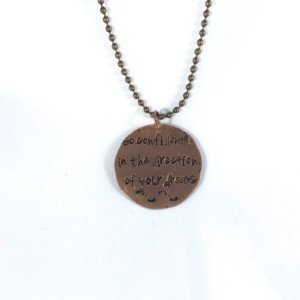 Go Confidently Hand Stamped Necklace