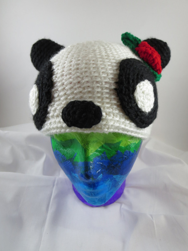 Custom Crochet Panda Hat