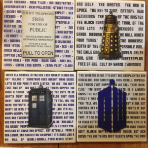 DOCTOR WHO (Set of 4) Coasters Quotes, Characters, Stories, Dalek