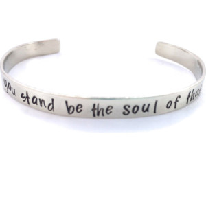 Wherever You Stand Hand Stamped Nickel Silver Cuff Bracelet