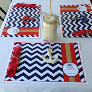 50 Customized Paper Placemats for Baby Shower