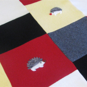 Patchwork Cashmere Hedgehog Baby Blanket - Made to Order, your color choices