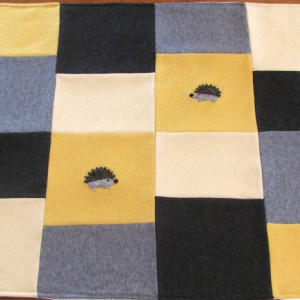 Patchwork Cashmere Hedgehog Baby Blanket - Made to Order, your color choices
