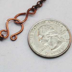 Copper Anchor Pendant on Copper Chain- Etched Pendant - Sirens and Sailors Collection