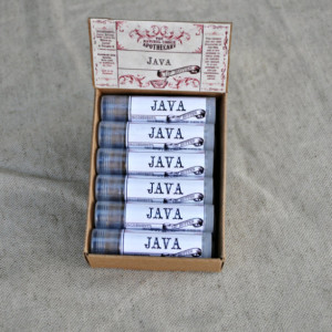 12 pack - Java Lip Butter, Natural Organic Lip Balm, Fair Trade Coffee Infused Lip Balm, Handmade Party Favor, The Natural Choice Apothecary