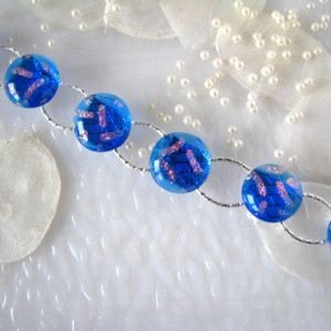 Dichroic Glass Link Bracelet B0029