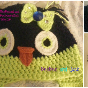 Crochet owl hat - Teen/Adult Size