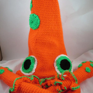 Custom Crochet Giant Squid Hat