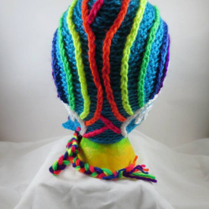 Crocheted Double Rainbow Hat