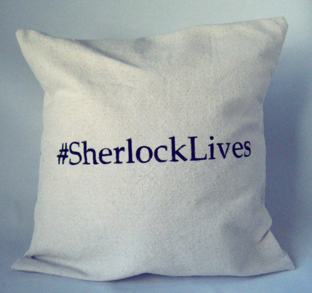 Sherlock Pillow Throw Sherlock Lives Hashtag Sham