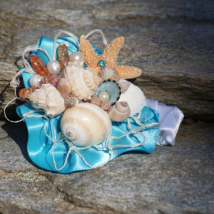 Seashell Corsage Samples for Prom, Spring Dance, Beach Weddings, And Destination Weddings