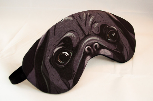 Black Pug Sleep Mask