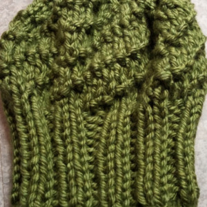 ONLY ONE Green Knit Slouchy Winter Hat