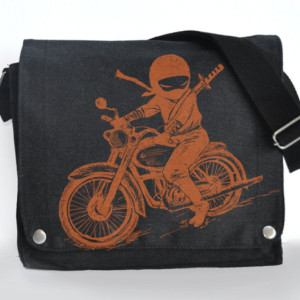 Ninja motorcycle rider  Messenger Bag