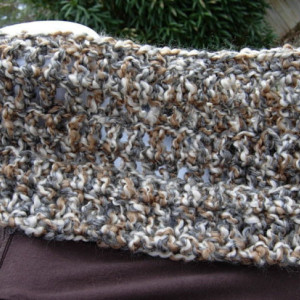 SUMMER COWL SCARF Cream White, Grey Gray, Tan Brown Small Short Infinity Loop, Crochet Knit Soft Lightweight Neck Warmer..Ready to Ship in 3 Days