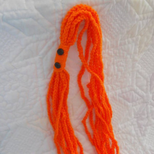Orange Crocheted Scarf with Black Buttons - Great for Spring and Summer - Makes a Great gift Perfect for Teenagers