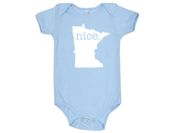 Minnesota 'Nice.' Cotton One Piece Bodysuit - Infant Girl and Boy
