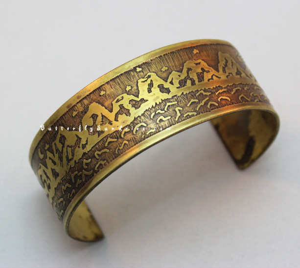 Starry Night Mountain Cuff - Beautiful World Collection - Available in Brass or Copper