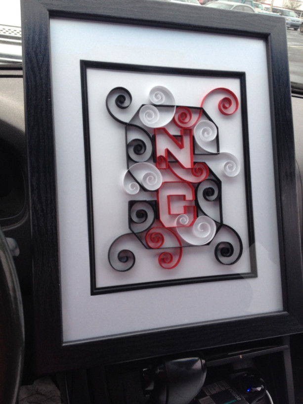 NC State quilled logo