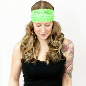 Neon Green Lace Headband