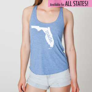 All States Made Women's Tri Blend Tank Shirt - Tank Shirts Size S M L XL