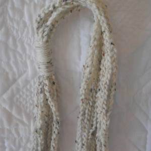 Cream Crocheted Scarf - Perfect for Spring or Summer - Makes a Great Gift - Great for teenagers and young adults