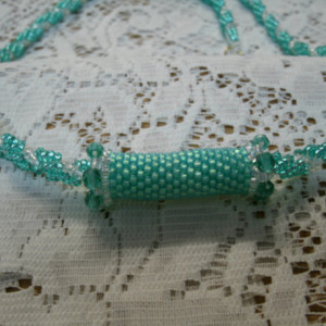  Handwoven spiral rope necklace with slider "Savannah"