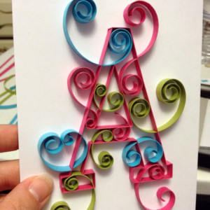 Custom Created Quilled Letters - 5x7