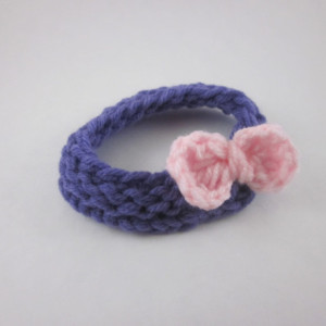 Knitted Baby Headband with Bow