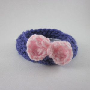 Knitted Baby Headband with Bow