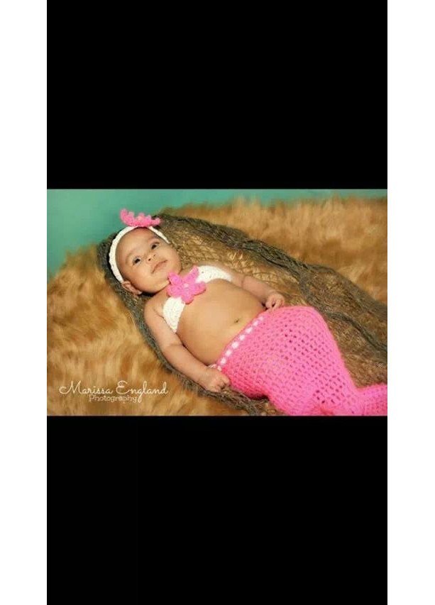 crochet mermaid outfit your choice of color newborn - 24 months photo prop