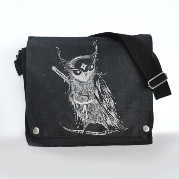 Samurai Owl Messenger bag