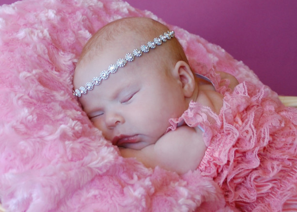Royal Bling Tie Back- Newborn Photography Prop-headband-photo prop