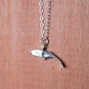 Sterling Silver Whale Charm Necklace