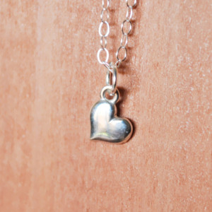 Sterling Silver Mini Heart Charm Necklace