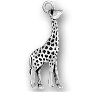 Sterling Silver Giraffe Charm Necklace
