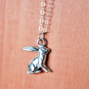 Silver Rabbit Charm Necklace