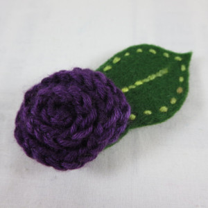 Crocheted Blossom Hair Clip