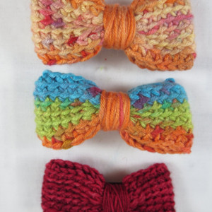 Crocheted Bow Hair Clip