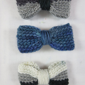 Crocheted Bow Hair Clip