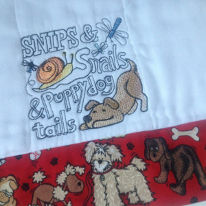 Snips & Snails and Puppydog Tails - Baby Boy Burp Cloth
