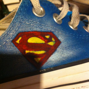 Superman Converse lowtops, Custom Converse, superhero, Sneakers