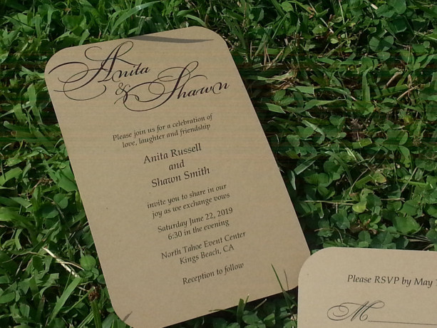 Beautifully Scripted Personalized Wedding Invitation Set