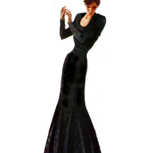 Retro  1951 Fabulous Hour Glass Skirt Matte Jersey  Or Stretch Velvet Made To Order